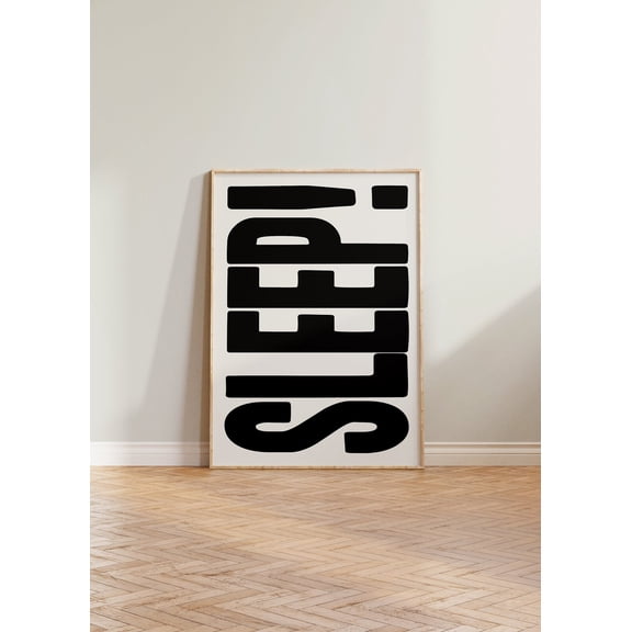 Bedroom Print Print, Bold Print, Typography Print, Sleep Print, Sleep Print, Bedroom Wall Art Print, Cool Wall Art, Retro Bold Print Home Decor #1626, 16x24 UNFRAMED