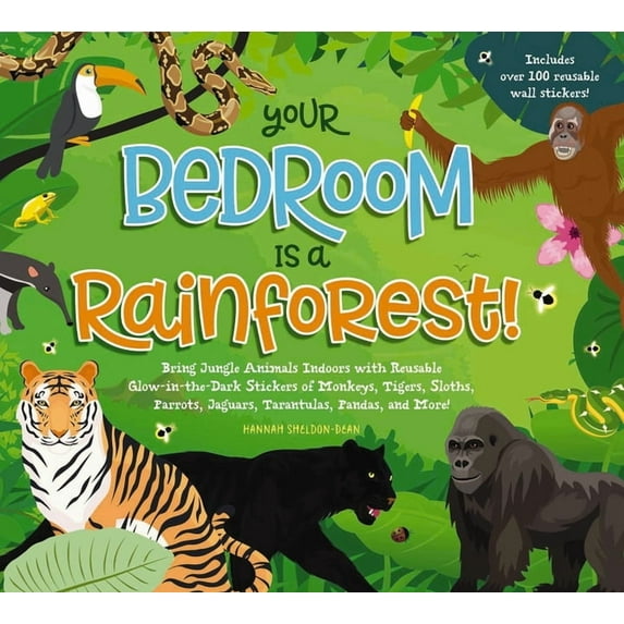 Your Bedroom Is a Rainforest!: Bring Rainforest Animals Indoors with Reusable, Glow-In-The-Dark Stickers of Monkeys, Tig, (Hardcover)