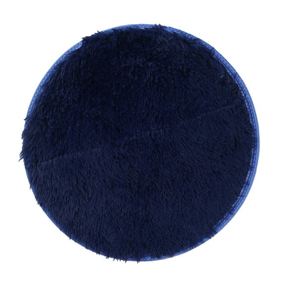 Bedroom Rug 15.7''x 15.7'', Fluffy Shaggy Area Rug for Bedroom Bedside,Non-Skid Modern Faux Fur Rugs,Soft Round Throw Rugs Carpet for Man and Woman,Living Room Home Decor(Blue1)
