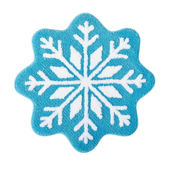 Bedroom Rug 26Inch Christmas Snowflake Doormat Snowflake Welcome Mat Non Round Doormat For Home Decoration Fall Door Mat