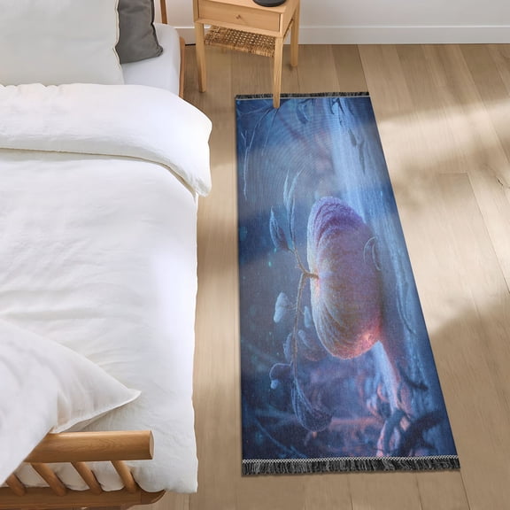 Bedroom Rug Bedroom Long Carpet Indoor Non-Slip Durable Carpet Floor Mat Runner Rug Bedroom Hallway Carpet Machine Washable Frozen Apple