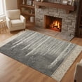 Bedroom Rug Carpet 3'x 5', Grey Oil Painting Washable Floor Carpet with ...