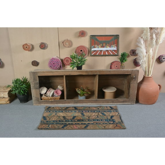 Bedroom Rugs, 2.1x4 ft Small Rug, Vintage Rug, Colorful Rug, Turkish Rugs