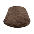 thumbnail image 1 of Bedroom Rugs Cozival Shaggy Plush Runner Rug for Entryway And Bedside, Non-Slip Oval Floor Mat for Indoor Use in Living Room Or Bedroom, Soft Accent Decor for Hard Floors, 40X60Cm, Plush Rug, Coffee, 1 of 7
