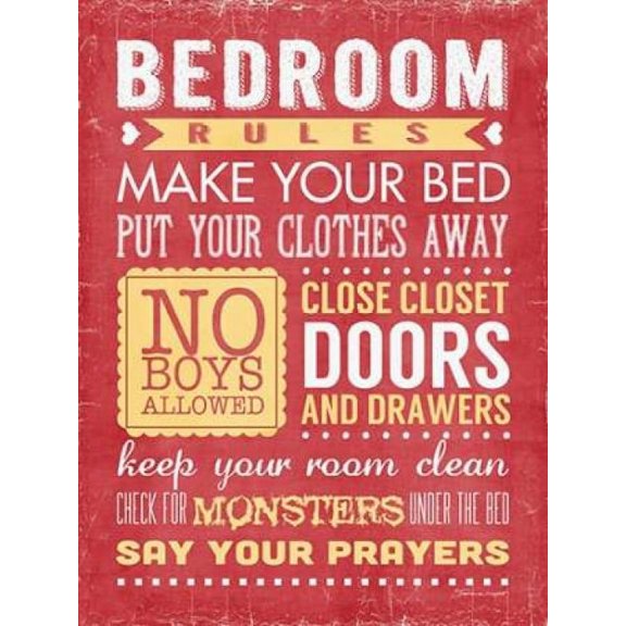 Bedroom Rules II Poster Print by Stephanie Marrott