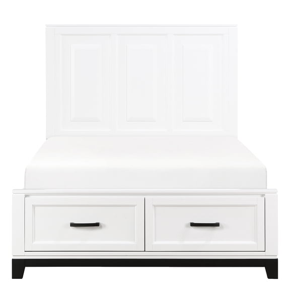 Bedroom Rustic Platform Bed With Storage - White Attractive Piece Finish Appeal