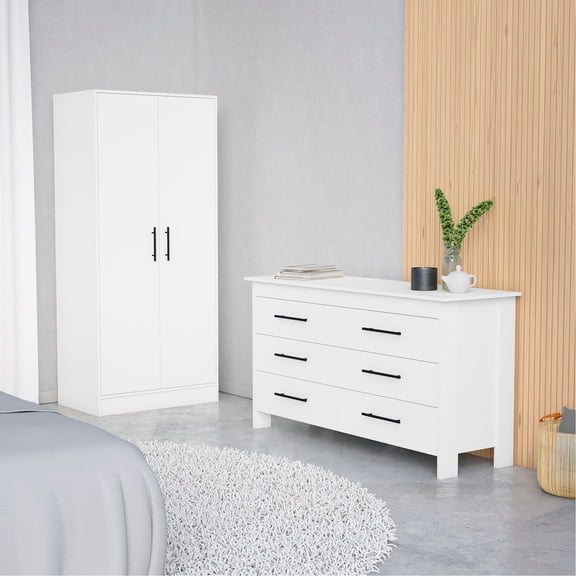 Bedroom Set Featuring Armoire and Dresser - Add Versatility to Bedroom Storage