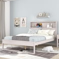 thumbnail image 1 of Bedroom Sets, Full Size Platform Bed with Storage Headboard, Sockets and USB Ports, Solid Wood Bed Room Set for Teens Adult Bedroom, 1 of 7