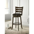 thumbnail image 1 of Bedroom Stool Fenster Dark Brown Wood Pub Height Swivel Bar Chair,Wooden Bedroom Bench, 1 of 11