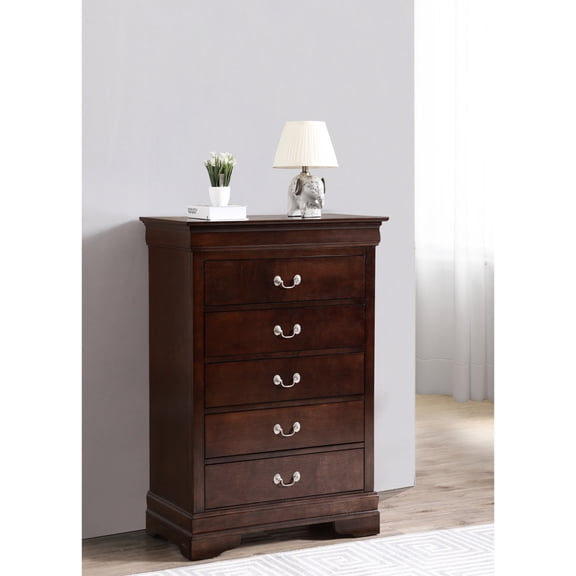 Bedroom Storage Chest | Traditional Design with Curved Mouldings | Particle Board Construction | Safe Drawer Operation
