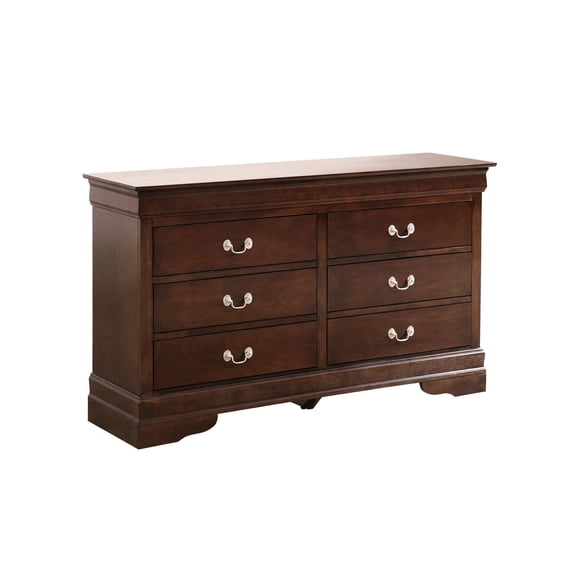 Bedroom Storage Dresser | Carved Bases for Traditional Look | English Dovetailed Drawers | Tarnish - Resistant Metal Hardware