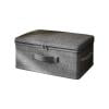 Bedroom Storage Organizer, Foldable Clothing Storage Box, Covered Cationic Organizer for Blankets Socks Underwear, Durable Portable Space-Saving Storage Container