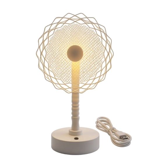Bedroom Table Lamp, Dandelion Light, Small Nightstand Lamp, Warm Night Light, 7X3.5X2.5 Inch Hollow Out Acrylic Frame Ambient Lighting, Usb Plug in Led Small Bedside Lamp with