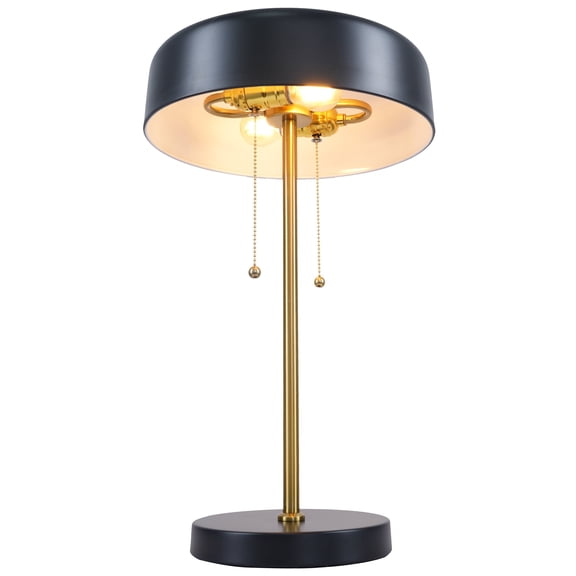 Bedroom Table Lamp Nordic Home Creative Romantic Warm Study Room Desk Bedside Lamp, Obni Table Lamp With Black Outer And White Inner 110~120V