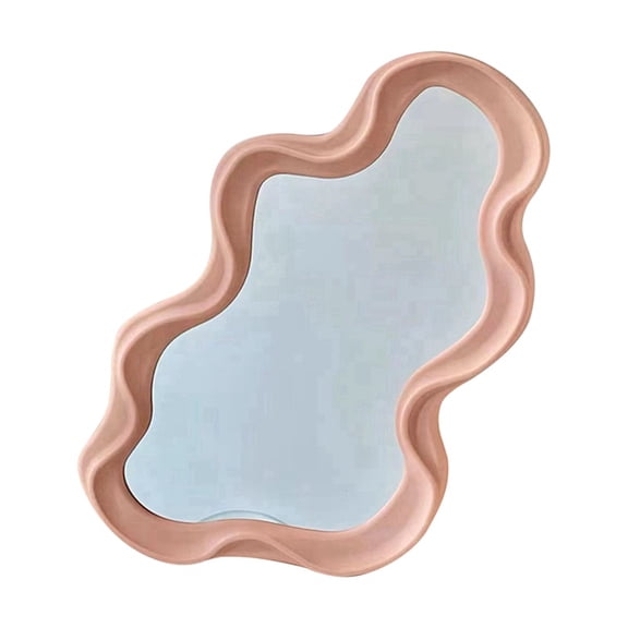 Bedroom Vanity Cloud-Shaped Mirror - Irregular Wall Hanging for Makeup and Home Decor, 1-Pack