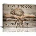 thumbnail image 1 of Bedroom Wall Art Give It To God and Go Sleep Girl Pictures Decor Christian Painting Canvas Inspirational Scripture Quotes Prints Modern Artwork Framed Home 16''x12'', 1 of 6