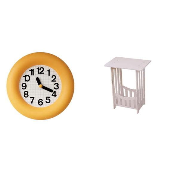 Bedroom Wall Clock Side Table Coffee Table Wood Construction for Living Room Office Home