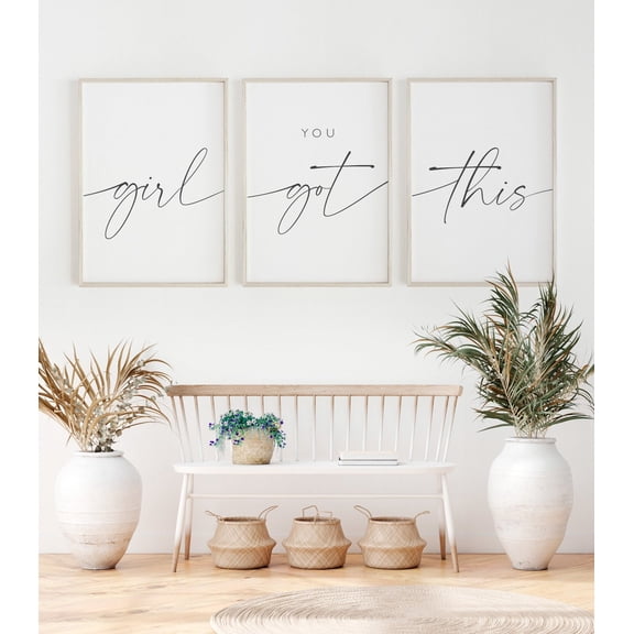 Bedroom Wall Decor Above Bed Empowering Quote Over Bed Wall Decor Boho Art Set 3 Stretched Canvas 8x12