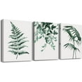thumbnail image 1 of Bedroom Wall Decor Canvas Wall Art For Living Room Modern Wall Decorations For Kitchen Green Plant Canvas Painting Office Canvas Art Farmhouse Wall Pictures Artwork Bathroom Home Decoration 3 Pieces, 1 of 6