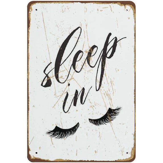 Bedroom Wall Decor Sleep in Let's Sleep in Eyelashes Print Fashion ...