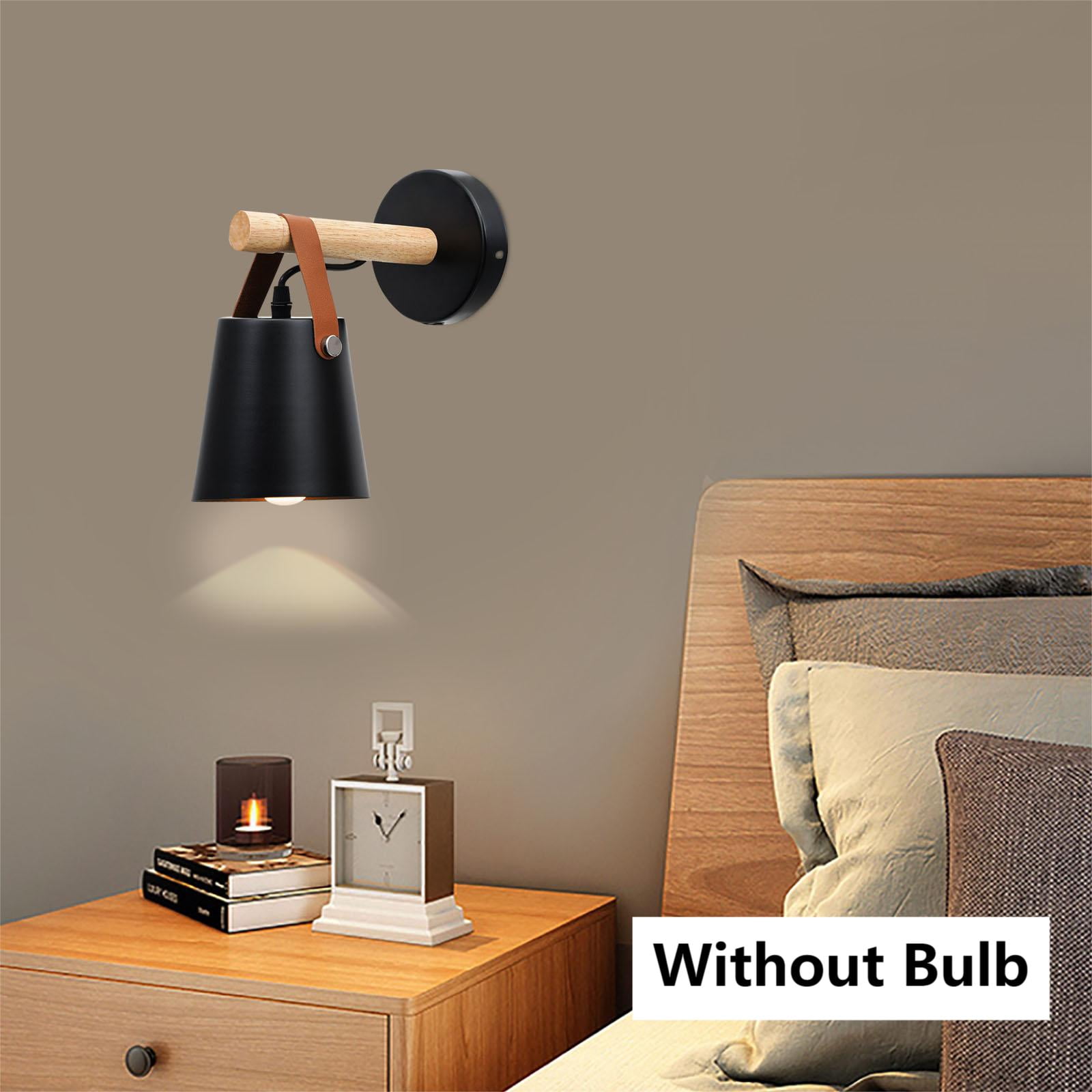 Bedroom Wall Lamp Plug in Wall Sconce Vintage Wall Lamp E26 Lighting Fixture Without Bulb