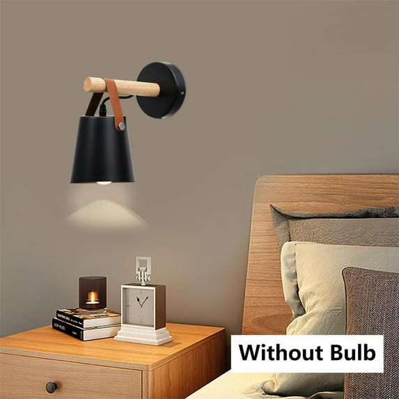 Bedroom Wall Lamp Plug in Wall Sconce Vintage Wall Lamp E26 Lighting Fixture Without Bulb