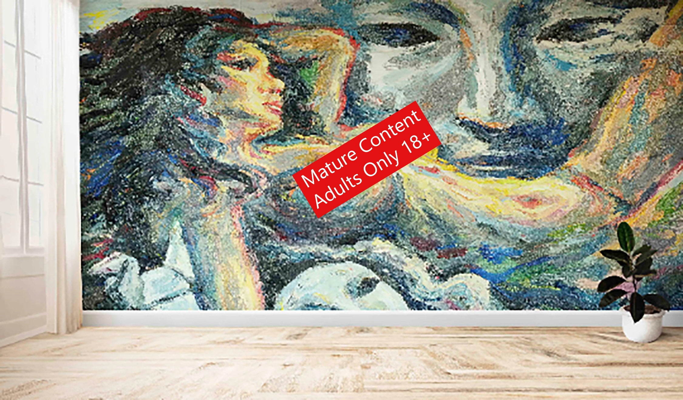 Bedroom Wall Mural, Sensual Wallpaper, Paper Wall Art Modern Wallpaper, Custom Wallpaper, Man