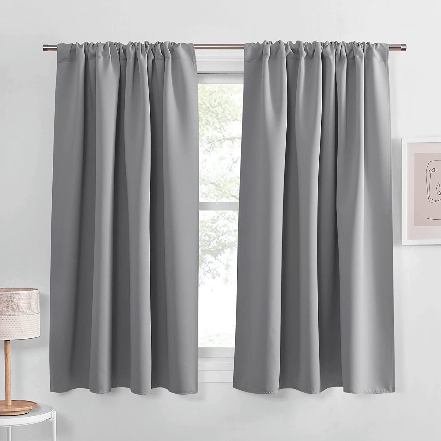 Bedroom Window Curtains Blackout Curtains and Drapes Rod Pocket Top