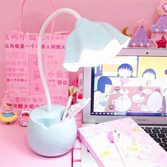 Bedroom learning eye protection table lamp, multi-function mobile phone holder LED lamp, energy-saving and power-saving, soft lighting, multi-scene use.