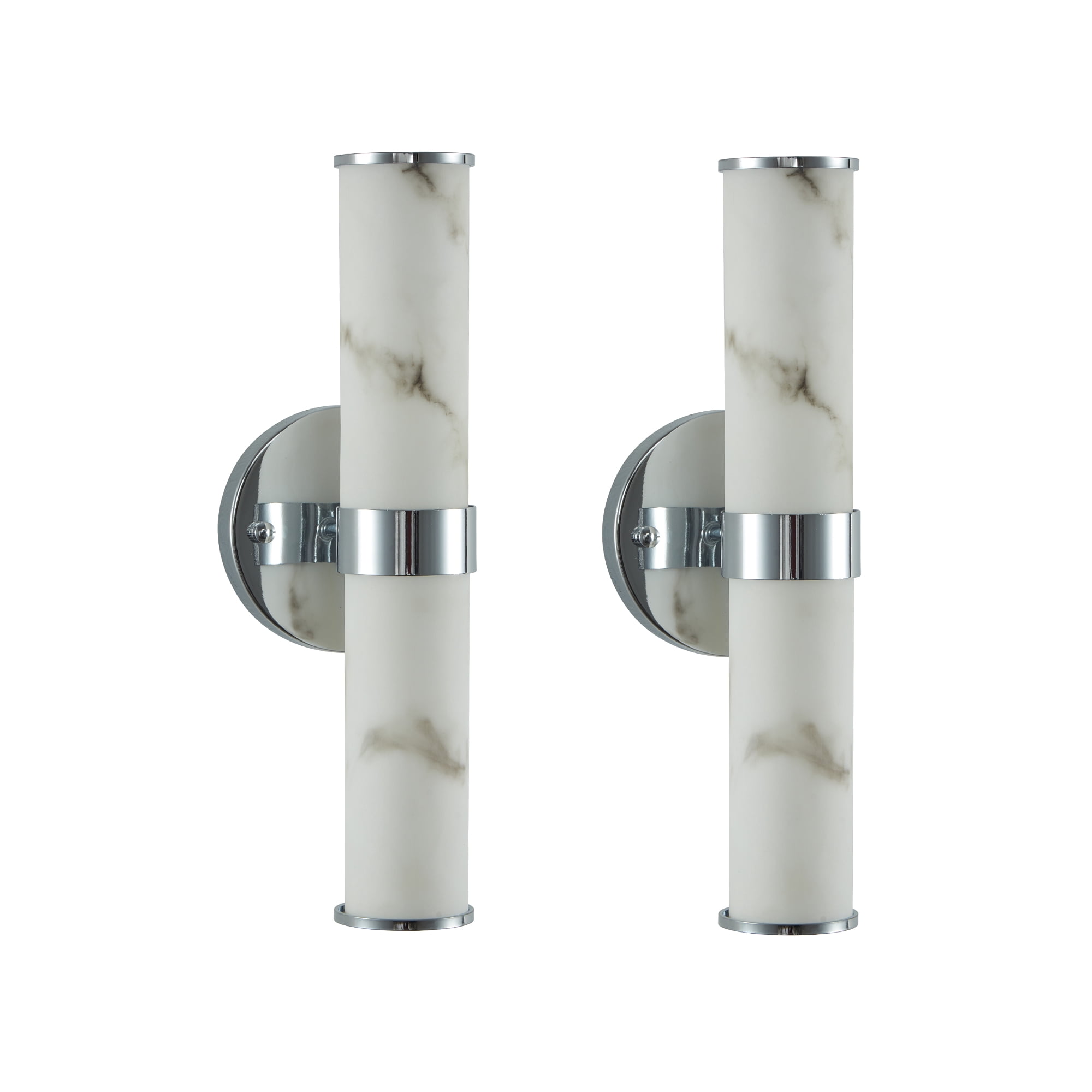 Efdelf Modern Energy Efficient LED Chrome Wall Sconces 2 Count