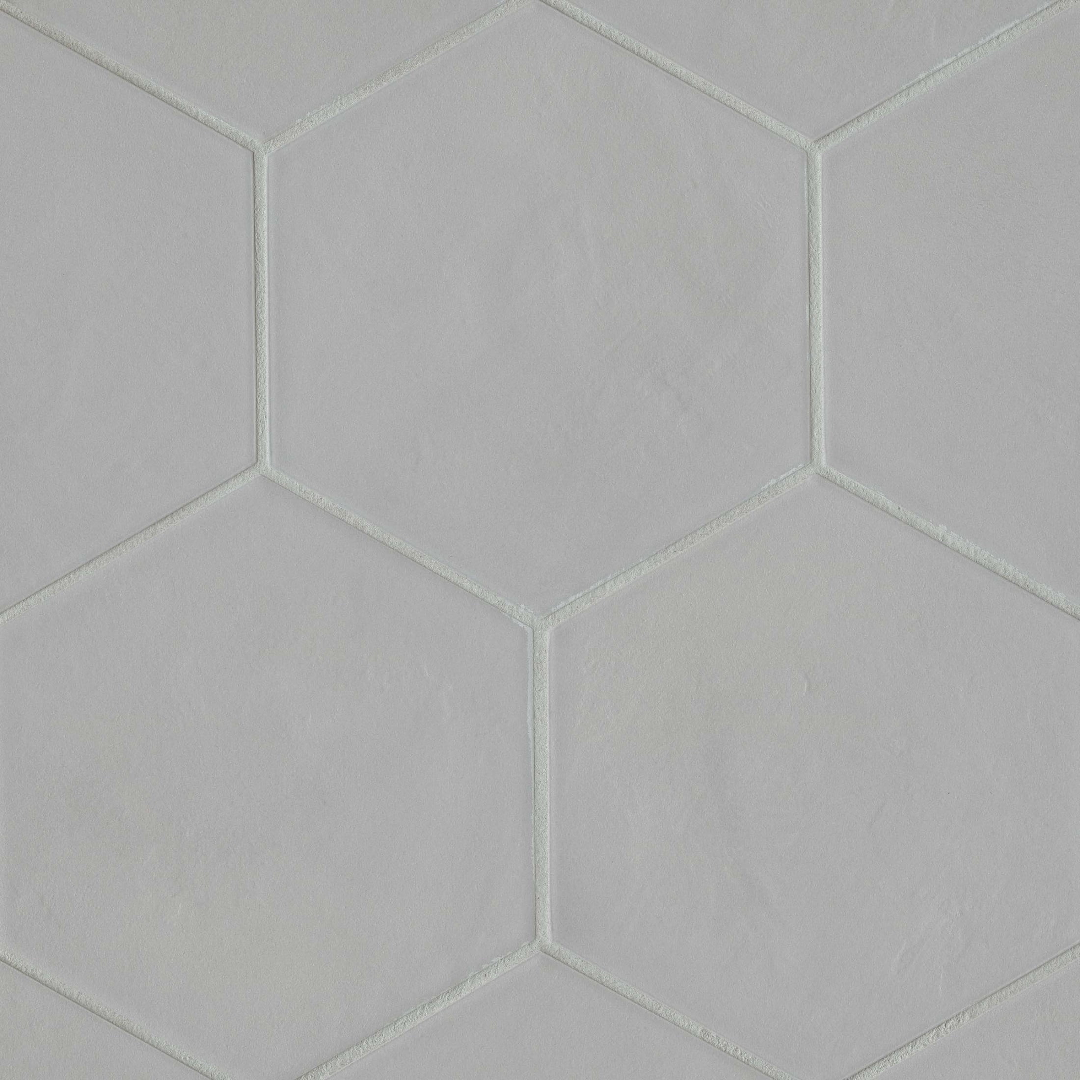 Allora Hexagon Matte Gray Porcelain Tile 8.5" x 10"