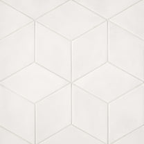 Bedrosians Allora Rhombus Matte Porcelain Tile 8 x 13, Solid White (9.46 sq. ft./Case)