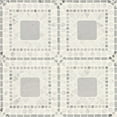 thumbnail image 1 of Bedrosians Atrium Square Honed Marble Mosaic 16 x 16, White Carrara / Bardiglio (8.6 sq. ft./Case), 1 of 1