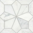 thumbnail image 1 of Bedrosians Blomma Floral Honed Marble Mosaic 12 x 12, Bianco (9.81 sq. ft./Case), 1 of 1