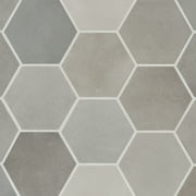 Bedrosians Celine Hexagon Matte Porcelain Tile 4 x 5, Greige (4.74 sq. ft./Case)
