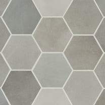 Bedrosians Celine Hexagon Matte Porcelain Tile 4 x 5, Greige (4.74 sq. ft./Case)