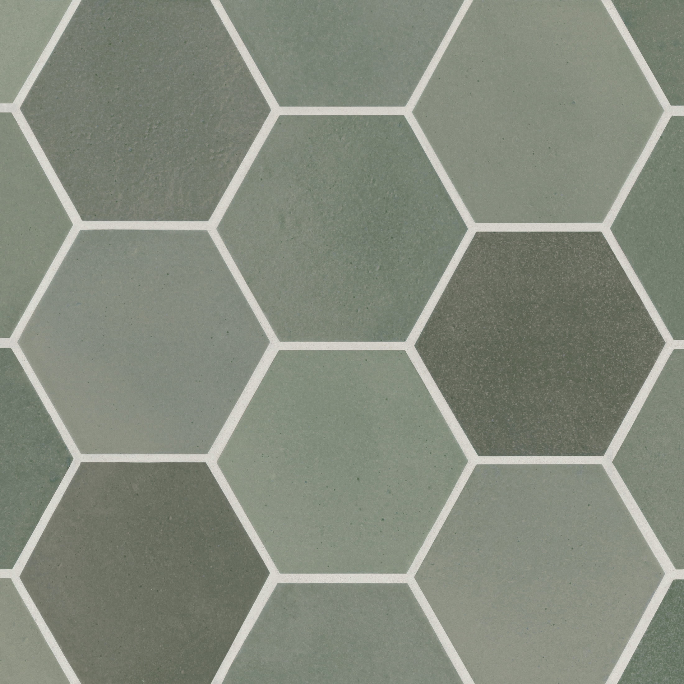 Sage Green Matte Hexagon Porcelain Tile for Bathroom and Outdoor
