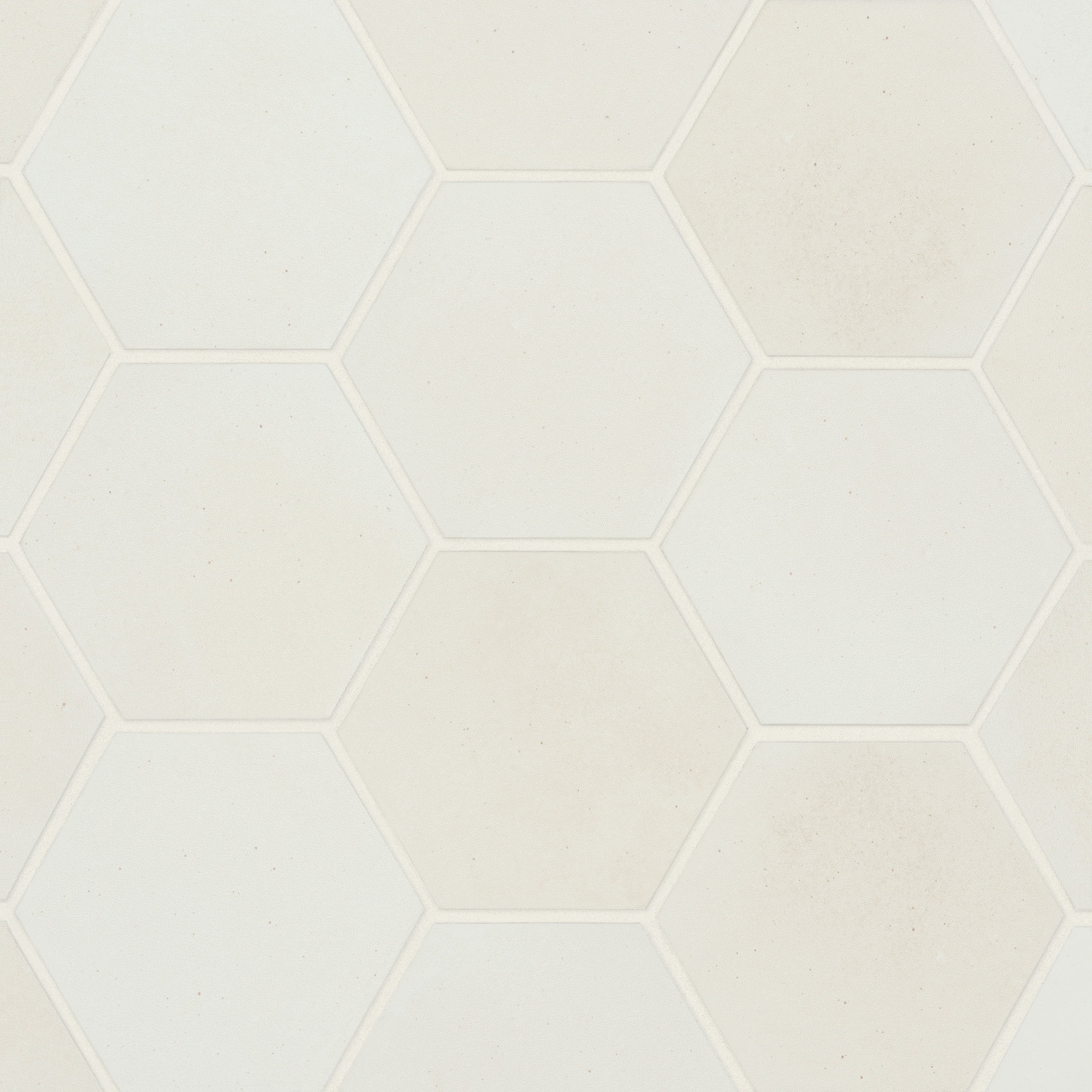 Celine 4" x 5" Matte White Porcelain Hexagonal Tile