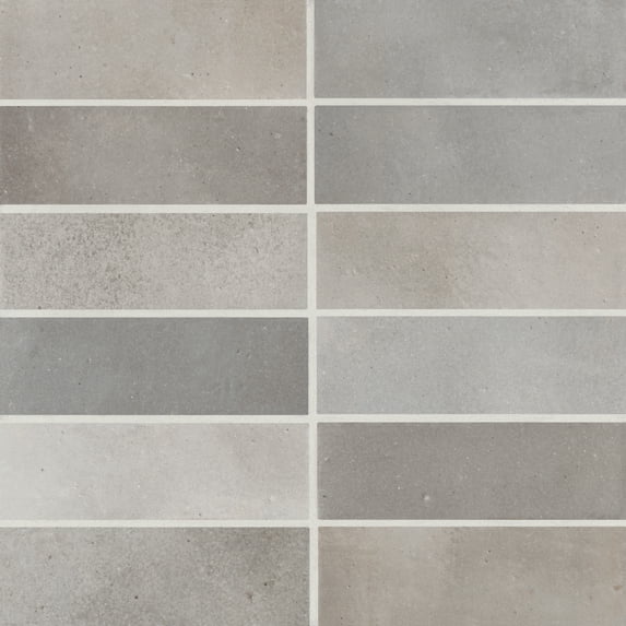Bedrosians Celine Rectangle Matte Porcelain Tile 2 x 6, Greige (5.33 sq. ft./Case)