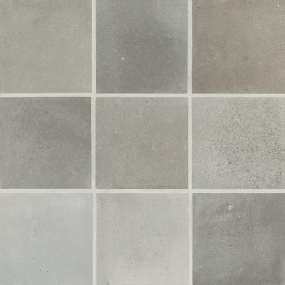 Bedrosians Celine Square Matte Porcelain Tile 4 x 4, Greige (5.38 sq. ft./Case)