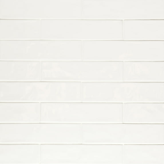 Bedrosians Clara Rectangle Gloss Porcelain Tile 3 x 11, White (6.35 sq. ft./Case)