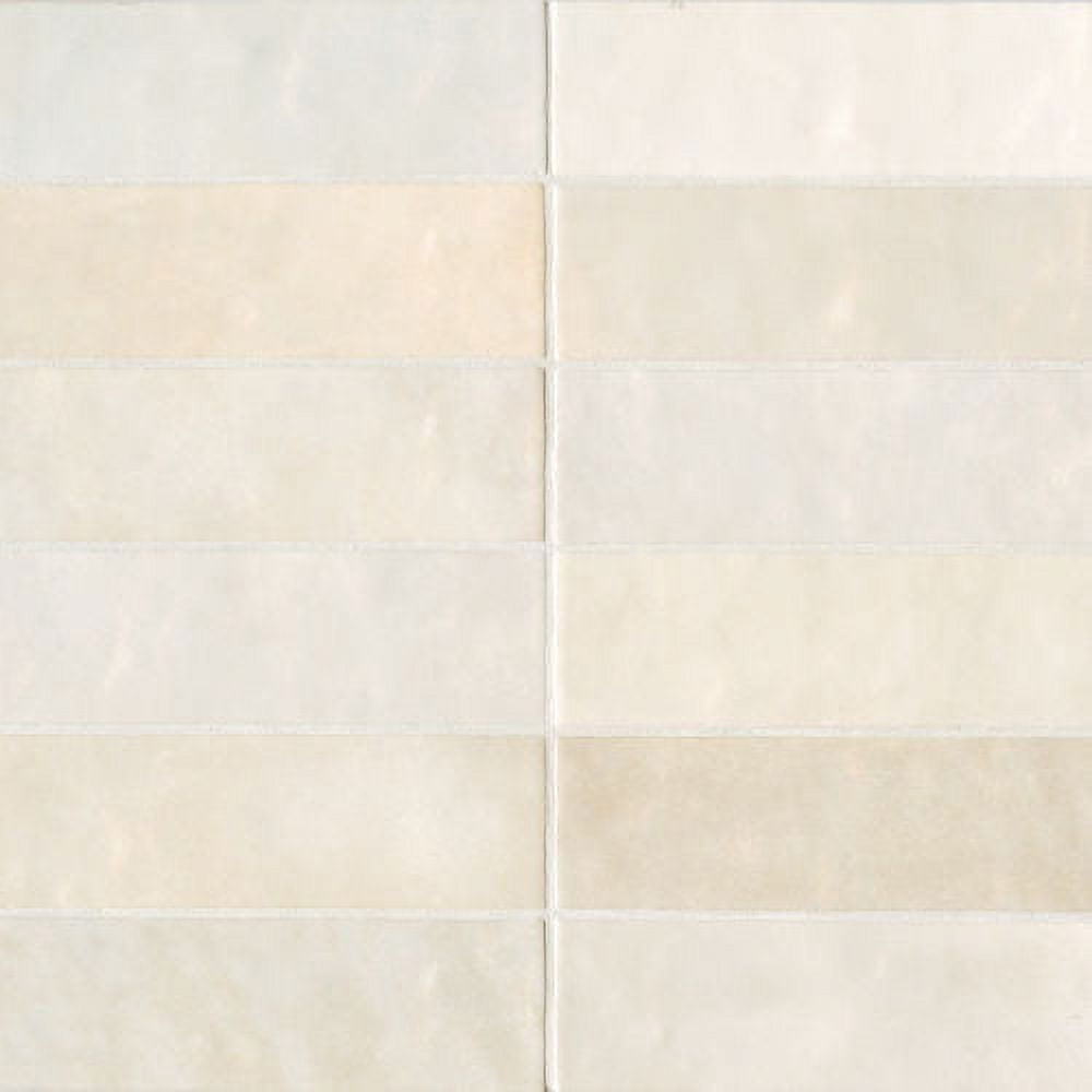 Cloe Creme Gloss Ceramic Subway Wall Tile 2.5" x 8"