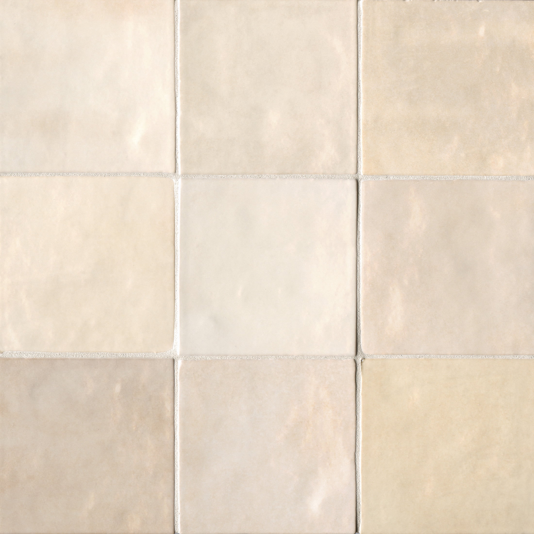 Cloe Square Glossy Creme Ceramic Wall Tile 5 x 5
