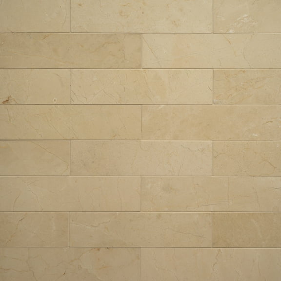 Bedrosians Crema Marfil Select Rectangle Honed Marble Tile 3 x 12, Crema Marfil Select (5.0 sq. ft./Case)