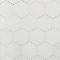 Bedrosians Dolomite Hexagon Honed Marble Mosaic 11 x 12, Dolomite (8.8 sq. ft./Case)