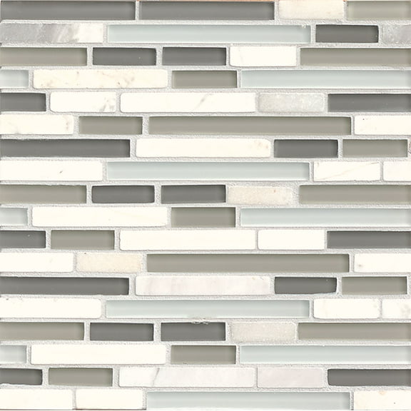 Bedrosians Eclipse Wall Glass Mosaic 12" x 12", Eternity (10-Pack, 10 SF)