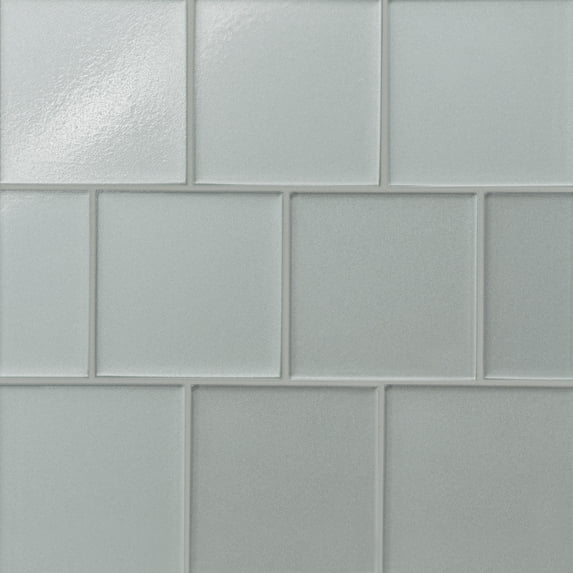 Bedrosians Kaikos Square Matte Glass Tile 4 x 4, Silver (10.76 sq. ft./Case)