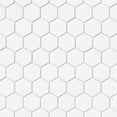 thumbnail image 1 of Bedrosians Le Cafe Gloss 2" x 2" Hexagon Porcelain Mosaic (11" x 12.75" Sheet), White (10-Pack, 9.87 SF), 1 of 1