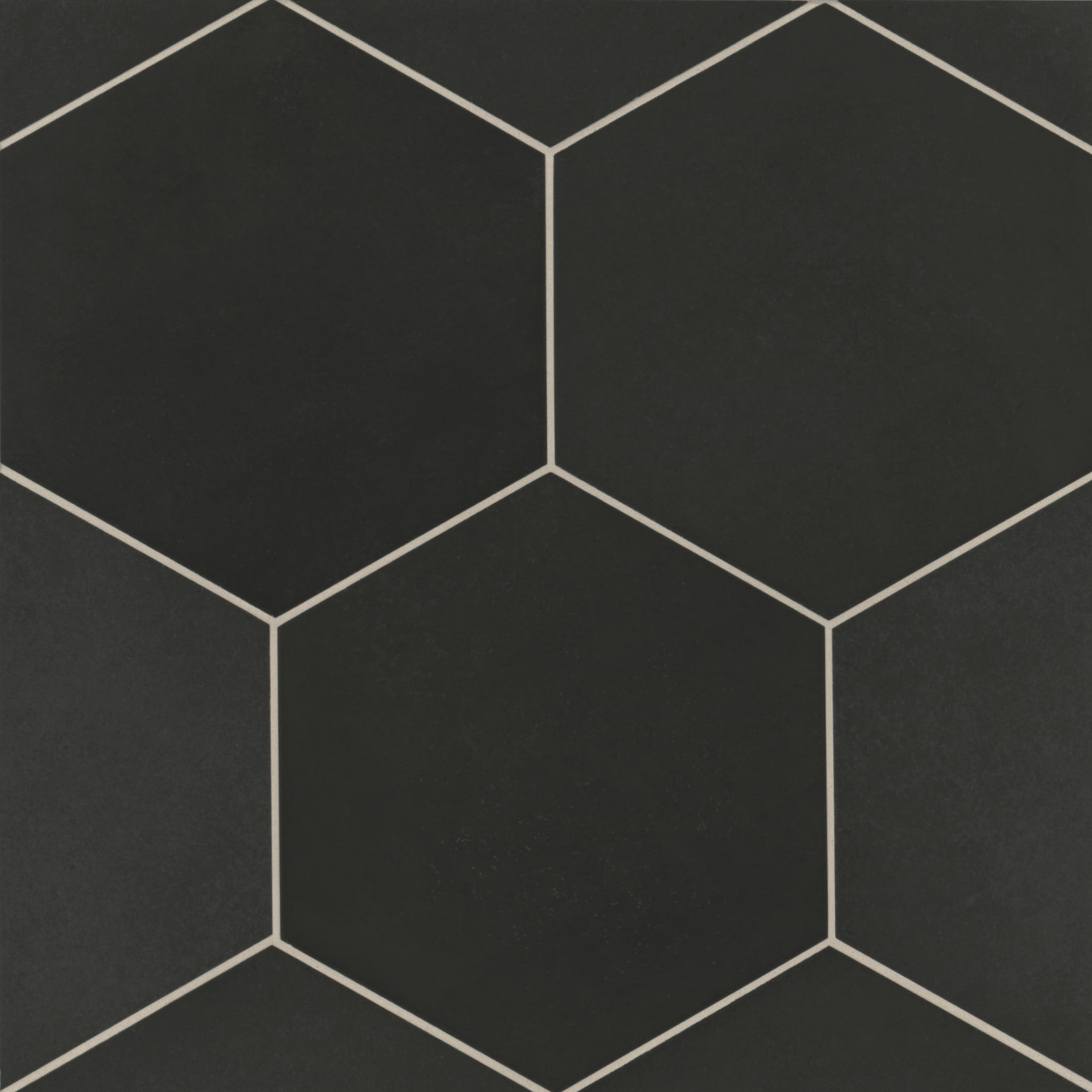 Makoto Matte Black Hexagon Porcelain Tile 11.5" x 10"