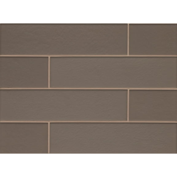 Bedrosians Manhattan Matte Glass Tile 4" x 16", Ash (20-Pack, 8.88 SF)